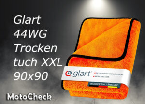 Glart 44WG Auto Trockentuch XXL aus Mikrofaser für streifenfreie und lackschonende Fahrzeugpflege